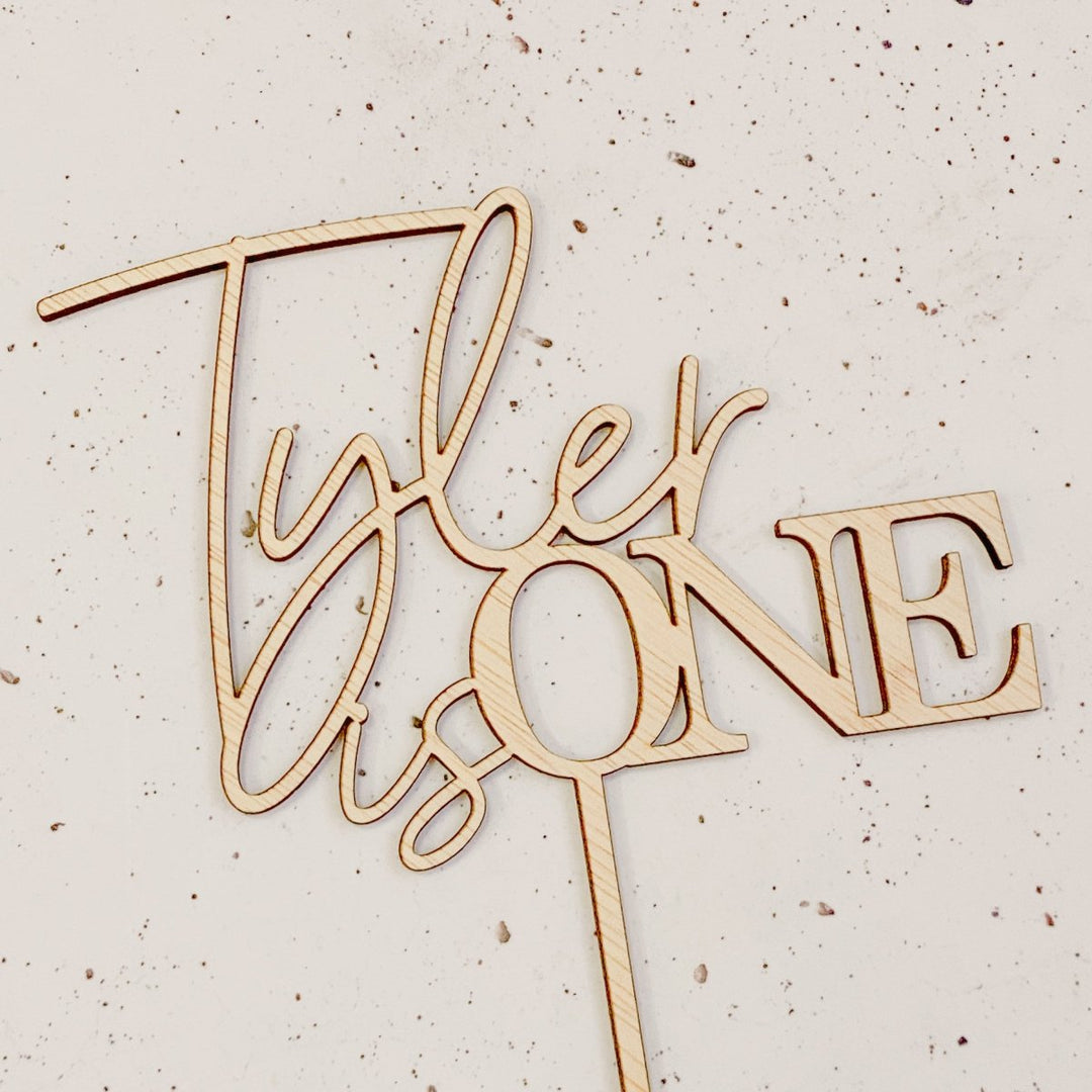 Personalised Cake Topper With Name & Age – Cabe & Co