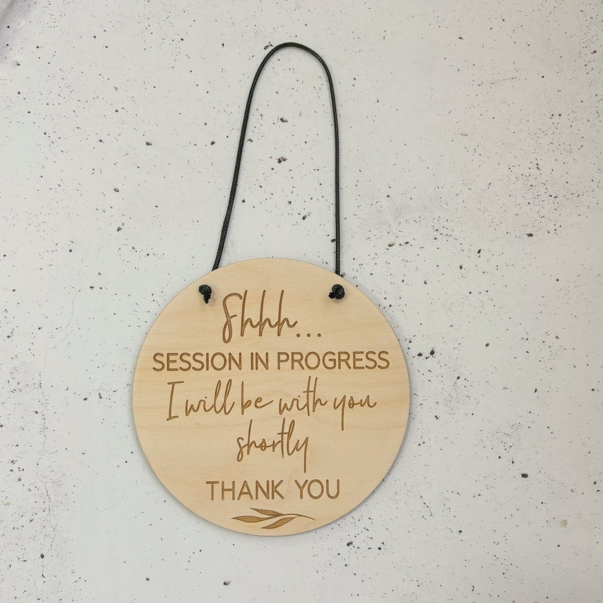 Session In Progress Business Door Sign – Cabe & Co